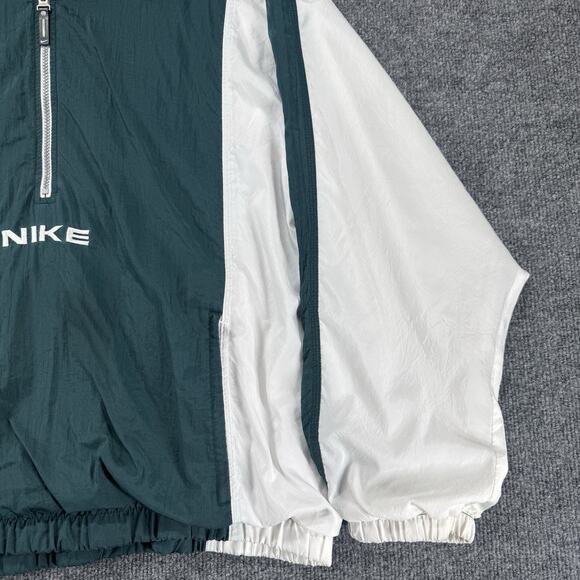 Vintage 90s Nike Center Swoosh Spell Out Quarter Zip Pull Over Windbreaker Sz L - Picture 4 of 13